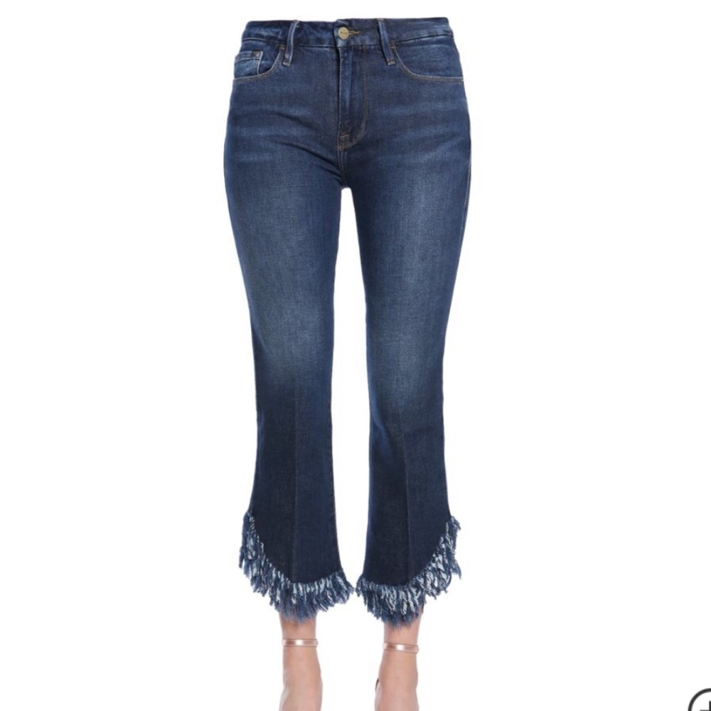 FRAME DENIM**Le Crop Mini Boot Fringe Size 25 + 29 - Picture 5 of 8